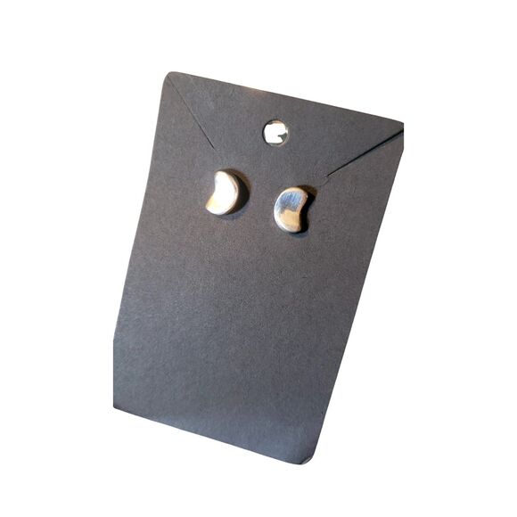 Small Bean Sterling Silver Post Earrings Recovery Motherhood New Beginnings - Picture 4 of 4